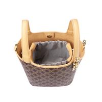 Gambar Royal Bagger Tas Bucket Kanvas Dilapisi Tanda Tangan & Kulit Sapi Samak Nabati, Tas Tangan Kasual untuk Wanita, Tas Tote - Coffee dari ROYAL BAGGER ID Kab. Tangerang 5 Tokopedia