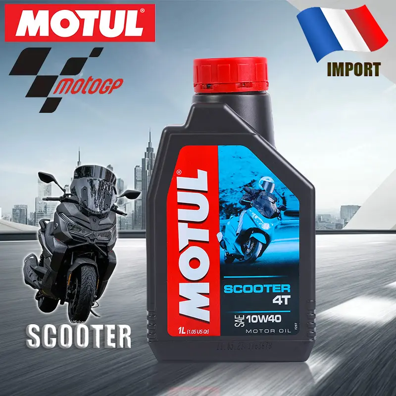 MOTUL SCOOTER 1L(bottle) 4T SAE 10W-40 Fully Synthetic 4-stroke Motorcycle Engine Oil【Support CoD】