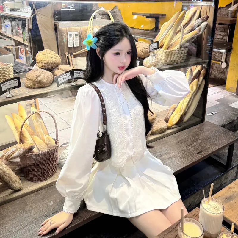 [BONGCHA.STORE] Cara Set ren phối tiểu thư điệu đà sang chảnh 4