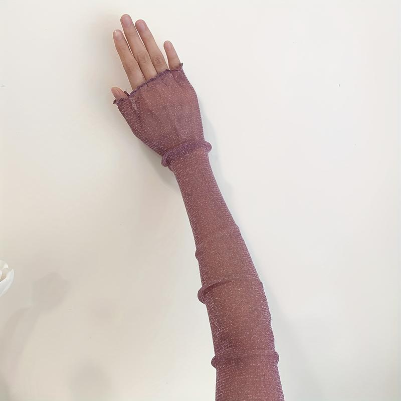Product Introduction of Women's Outdoor Mesh Sunscreen Thin Sleeves 7