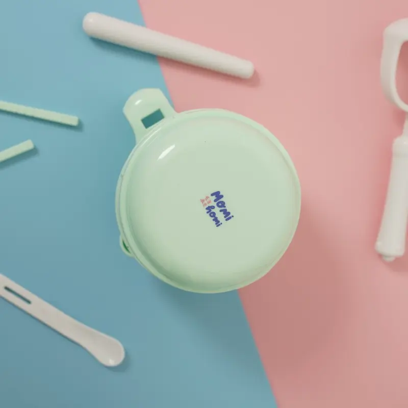 MOMI HOMI Baby Food Maker Grinding Bowl Alat Pembuat Makanan Bayi MPASI Anak set isi 10 pcs Mangkok Tempat Makan Pembuat Makanan Jus Buah Bayi Manual 10 IN 1 Biru 8