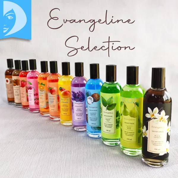 [100M | EAU DE PARFUM] [BPOM] Evangeline Selection Series 100ml | Parfum Badan | Black Vanilla | Cherry Blossom | Coconut Fantasy | Green 2