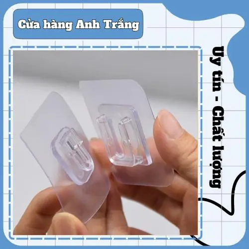 Bộ 2 miếng treo tường đa năng, cặp miếng dán chữ U-A thiết kế độc đáo dán kệ để đồ, ổ điện, remote