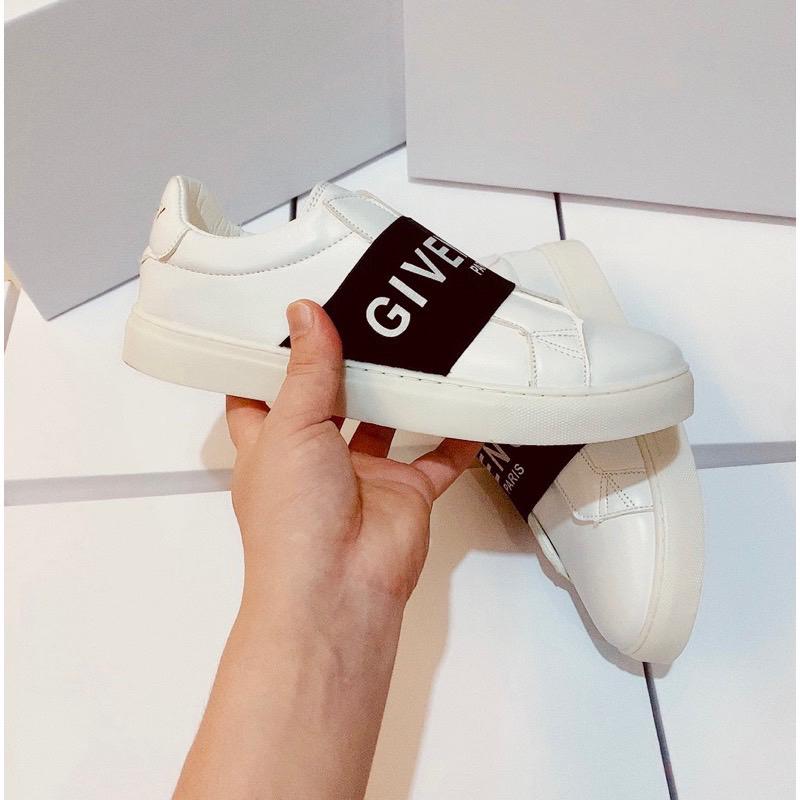 Product Introduction of Giày chun chữ trắng nam nữ full size 36-43 hot trend Sneaker Shoes Mũi tròn Đế Bằng giày giay nam 2