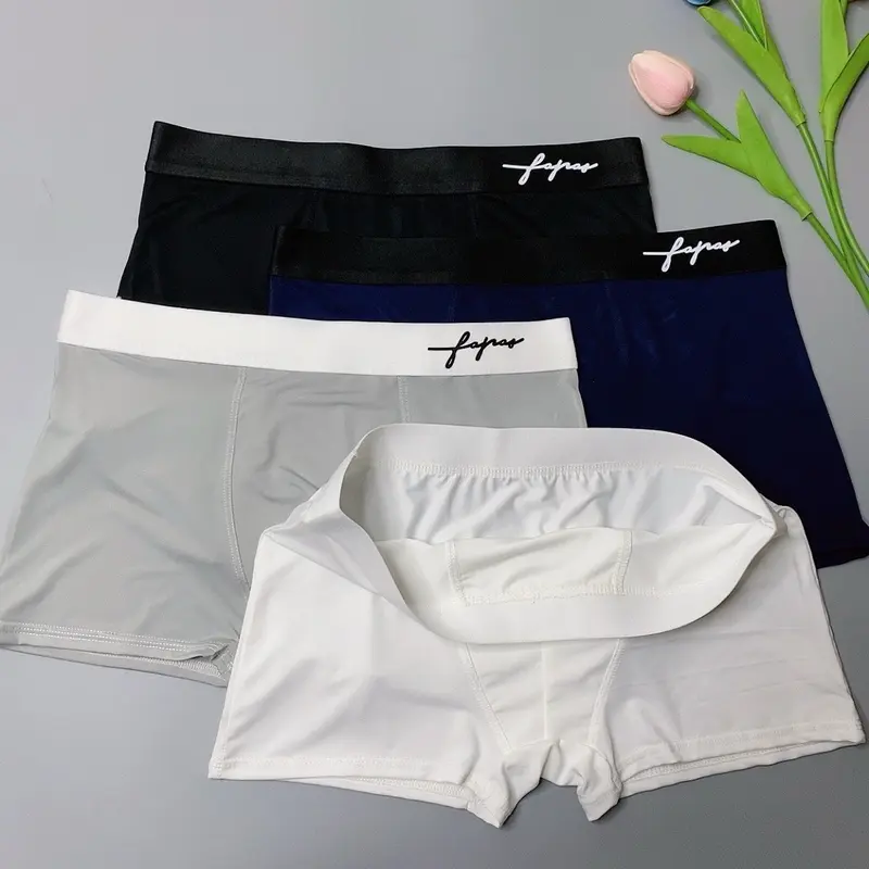 [Mua 6 tặng 1] Quần Sịp Đùi Nam Quần boxer Chữ Ký Cạp Dệt  Chất Vải Thun Lạnh Co Giãn Đa Chiều Quần boxer/quần Menswear 1