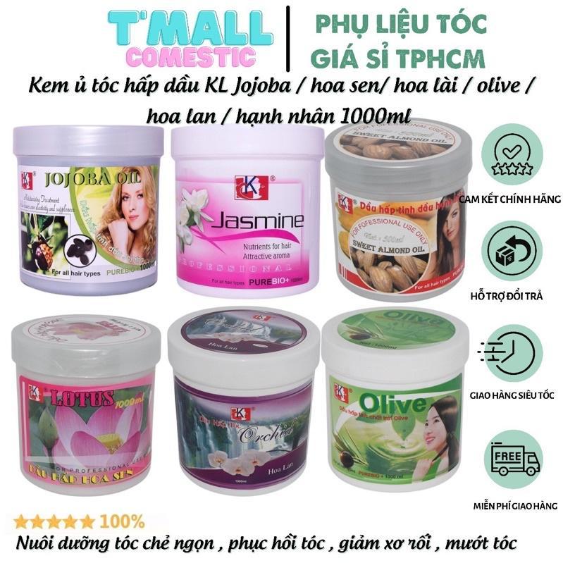 Kem ủ tóc hấp dầu Hoa Sen Hoa Lài Hoa Lan Oliu Hạnh Nhân Jojoba KL 1000ml