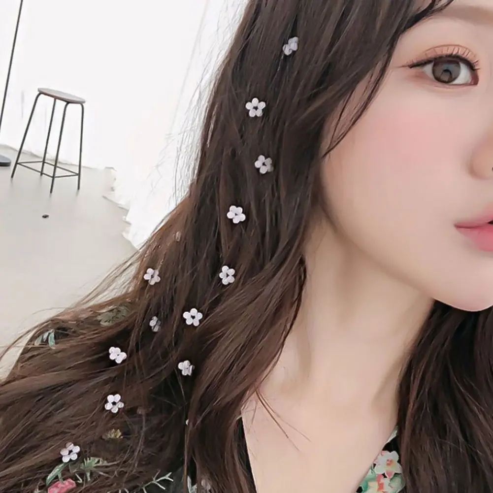 Sweet Lady Invisible Flowers Comb Long Hair Braided Hairdress Streamline Hairpin