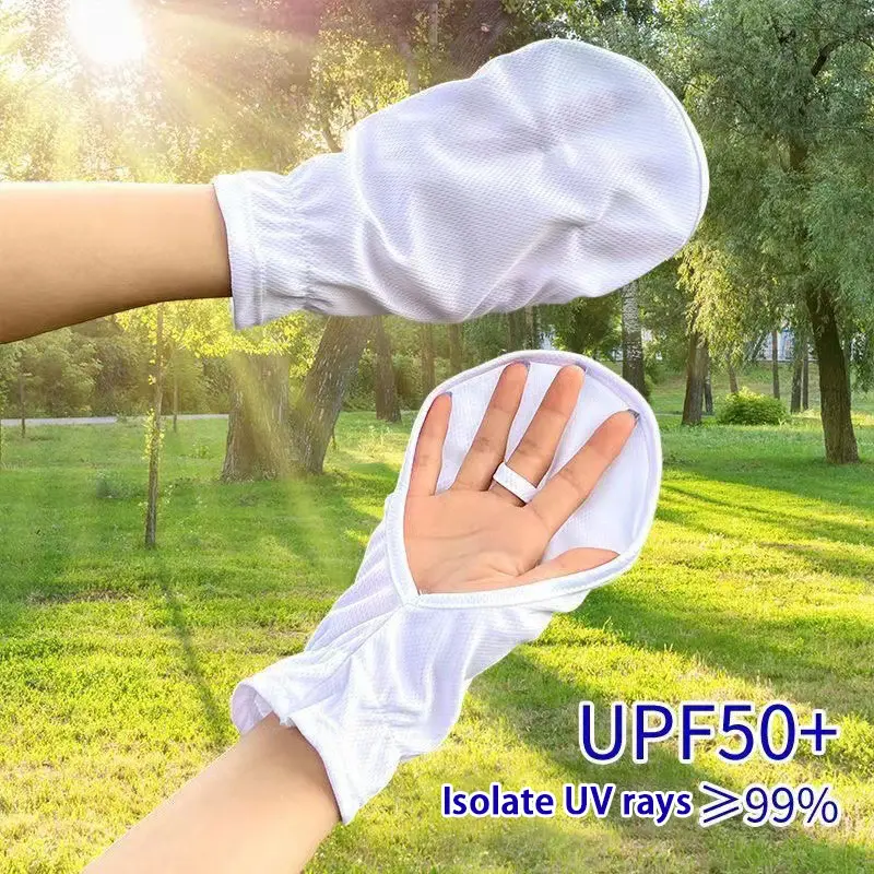 Summer UV Protection Sunscreen Gloves Breathable Thin Women Men Gloves Outdoor Sports Cycling Gloves Sleeve Glove