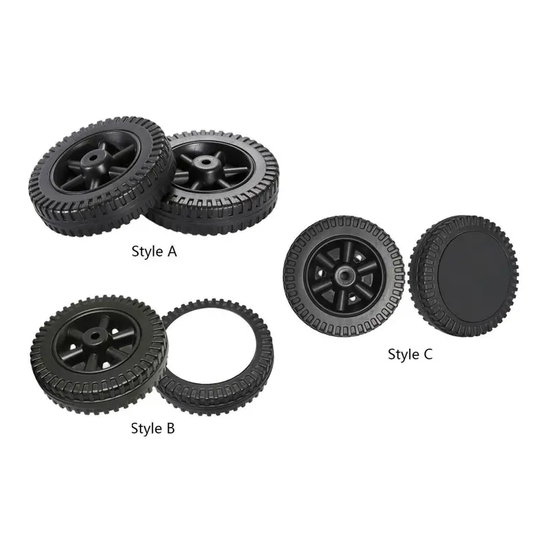2 Universal Grill Wheels, Lightweight, Easy to Install, Replacement Handcart Tires 6 Inch for Garden, Most, 2