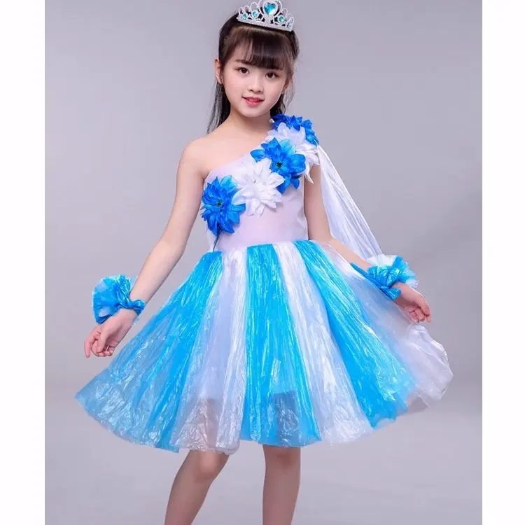 Quần Áo Trẻ Em Bé Gái, Bảo Vệ Môi Trường, Biểu Diễn Trình Diễn Thời Trang Và Catwalk, Phong Cách Tự Làm Bằng Tay, Thích Hợp Cho Mẫu Giáo, Cha Mẹ-Bé, Hàng Mới Về 0