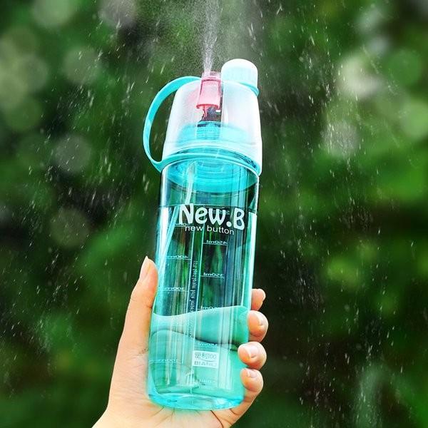 Botol Minum Spray - Botol Minum New B Sport Spray Water Bottle 600 ML Botol Semprot - zansen 3