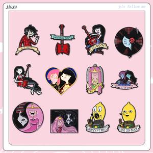 Princess Bubblegum Pin Anime  Adventure Music Metal Badge Brooches Backpack Accessories Lapel Pins Cute Jewelry Gifts mask spino pansexual flag o2 face alvin leatherface kemper jaguar svein falzon nana iris ohyama venturi mang bt21 without korean drama