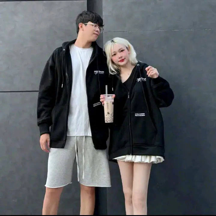 Áo Khoác Hoodie Unisex Zip IN Phản Quang Nón 2 Lớp Tay Phồng From Rộng Hot Trend Nam Dài Tay Menswear áo hoodie zip 1