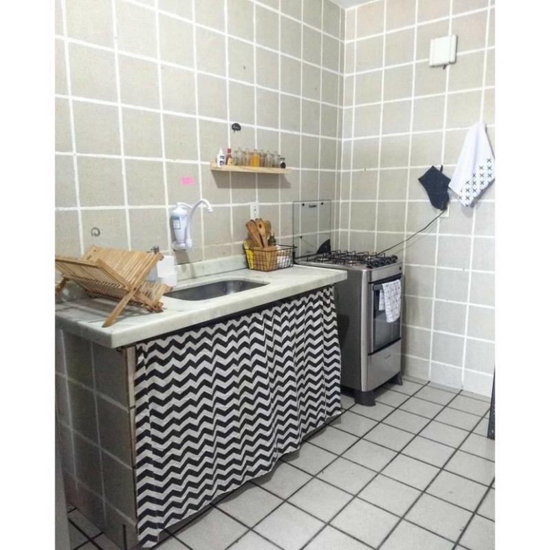 (CAO 45CM_DÁN KEO_NHIỀU SIZE) Rèm che gác lửng, rèm bếp trang trí nhà cửa. Màn che tủ kệ decor phong cách Hàn Quốc