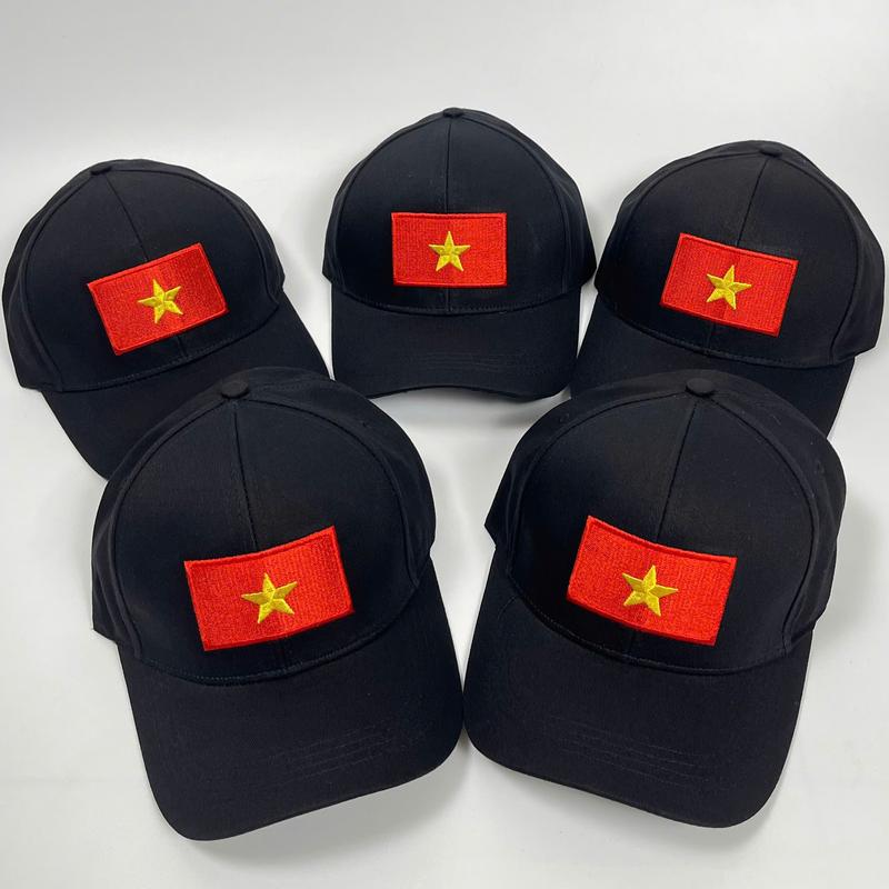 Mũ lưỡi trai Thêu hình Lá Cờ Chất Kaki Form Unisex Nam Nữ mũ  dân 0