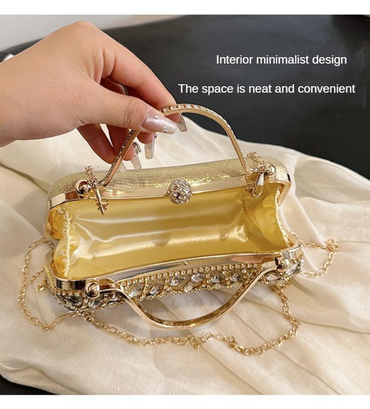 Product Introduction of Beg Makan Malam Selempang Mudah Alih, Julia0031, Rumbai Berlian Kristal, Fesyen, Beg Pakaian Pakaian Sosialit, 2024 Ketibaan Baru Bags Wanita 8