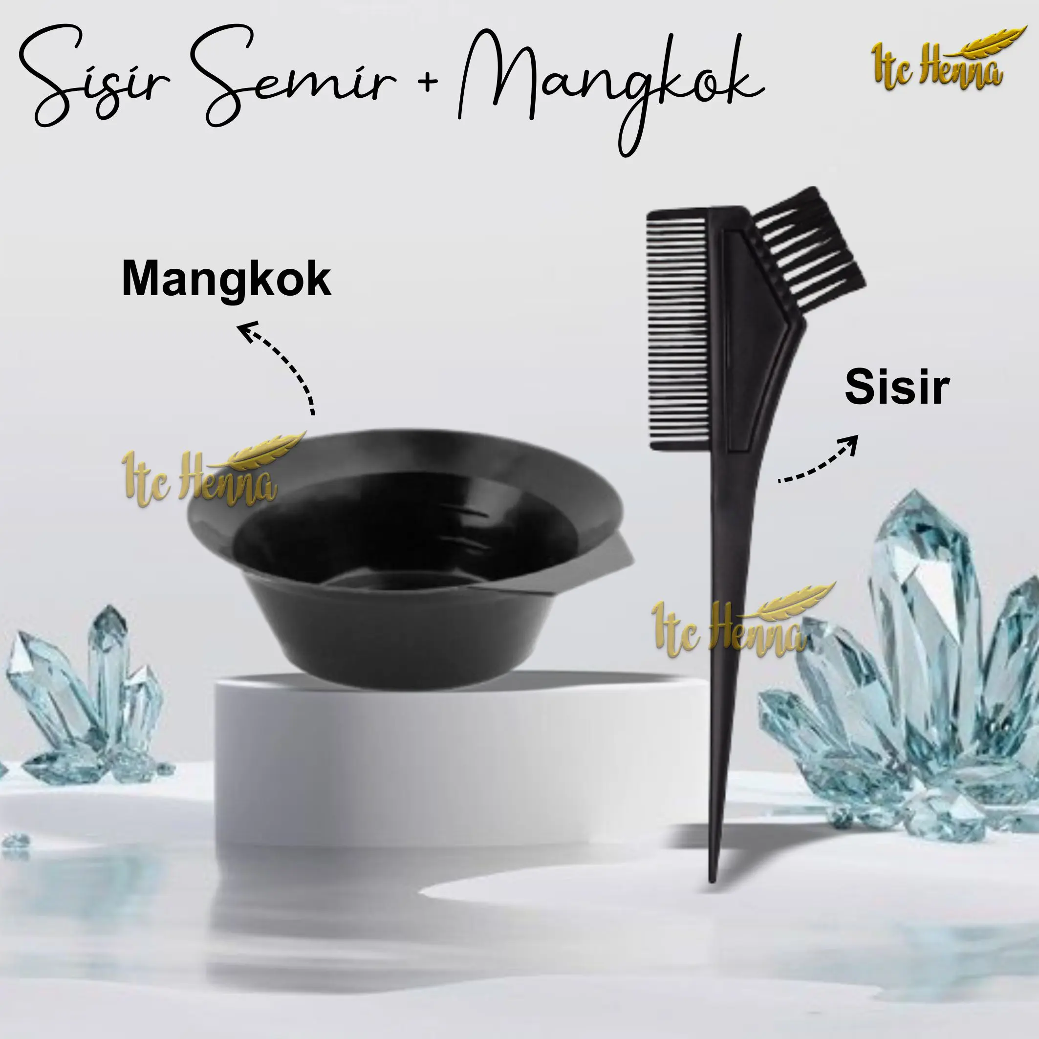Mangkuk Cat Rambut + Sisir Semir / Wadah Mangkok Tempat Mewarnai