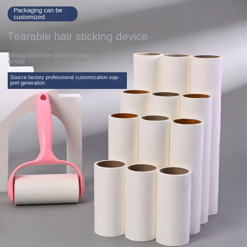 In Stock Sticky Roll Paper Tearable Lint Remover Replacement Paper Core Hair Removal Roll Paper Pet Fantastic Fuzz Remover