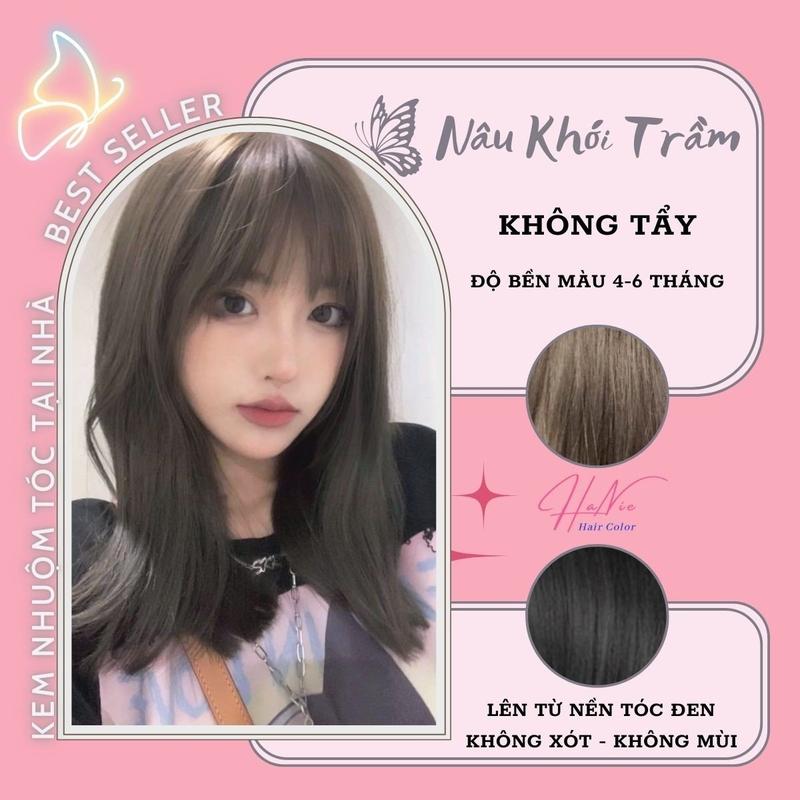  Thuốc Nhuộm Tóc hữu cơ Màu NÂU KHÓI TRẦM - KHÔNG TẨY  | Hanie thuốc nhuộm tóc tại nhà thuốc  nhuộm thuốc nhuộm tóc  nâu lạnh thuốc  nhuộm thuốc  nhuộm thuốcnhuộmtóc Nữ 