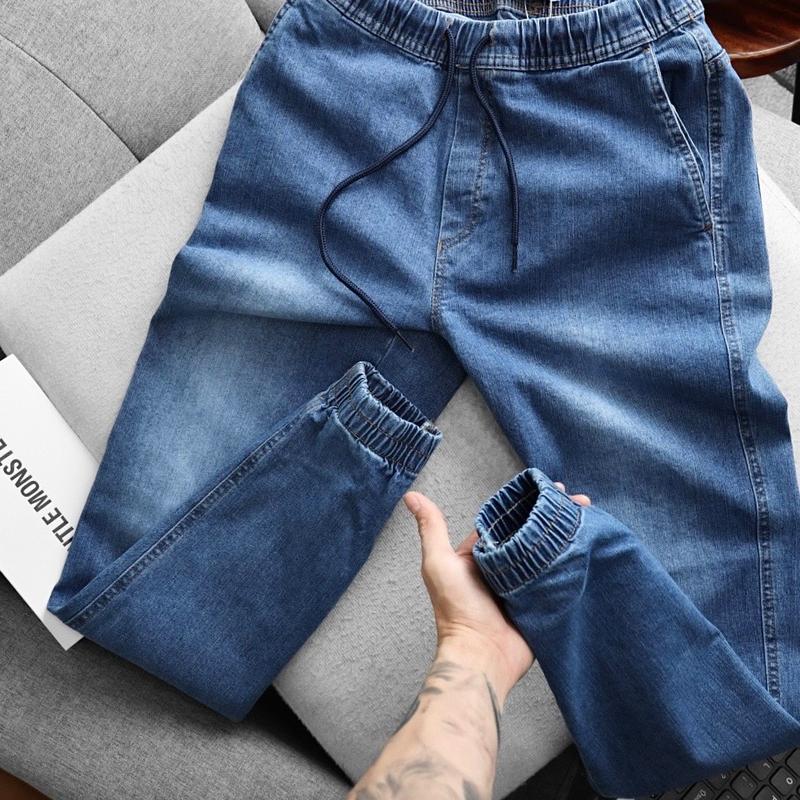 Quần Jean nam kiểu Jogger trẻ trung form Slimfit ôm vừa phải Menswear Pants 0