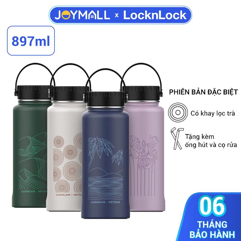 Bình Giữ Nhiệt Locknlock x Việt Nam Phiên Bản Đặc Biệt LHC4160 897ml Kèm Cọ Rửa…