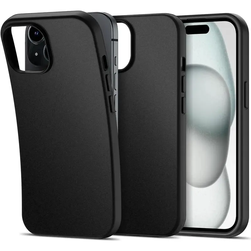 Ốp Mềm Silicon Lì Thiết Kế Sang Trọng, Tương Thích Với iPhone 15, 14 Plus, 13, 12 Mini, 11 Pro, XS Max, X, XR, SE 2, 3, 7, 8 Plus, Siêu Mỏng, Màu Đen Trơn, Vỏ Bảo Vệ 7