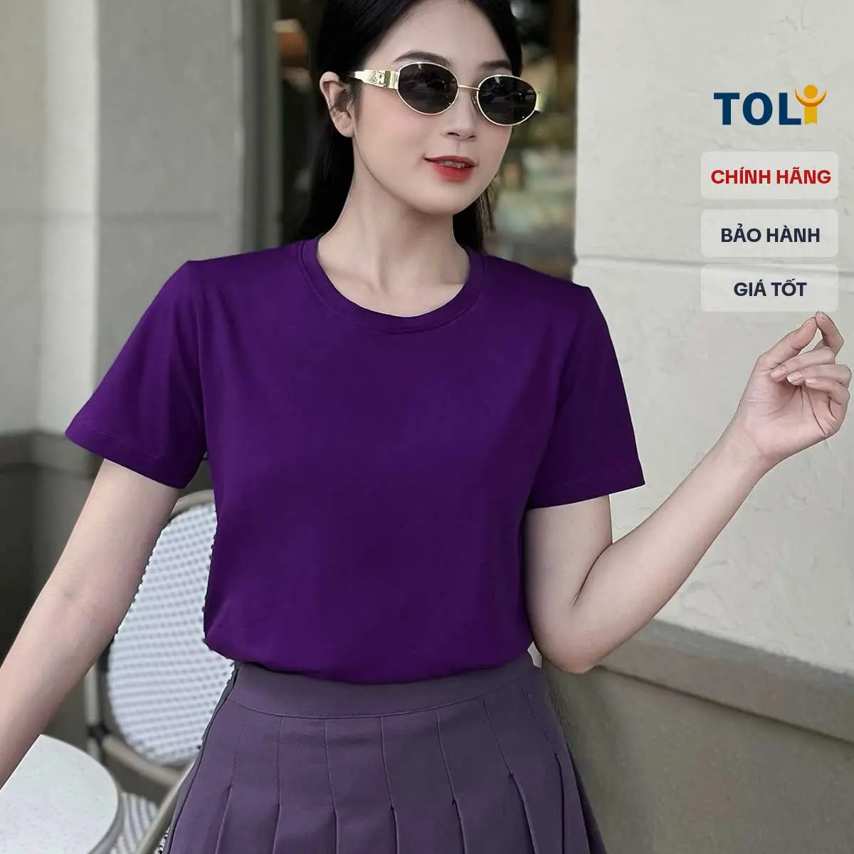 Áo thun trơn nữ cổ tròn TOLI 16 màu Form vừa dáng suông, vải cotton 4 chiều mềm mịn - BSB01 Top Women