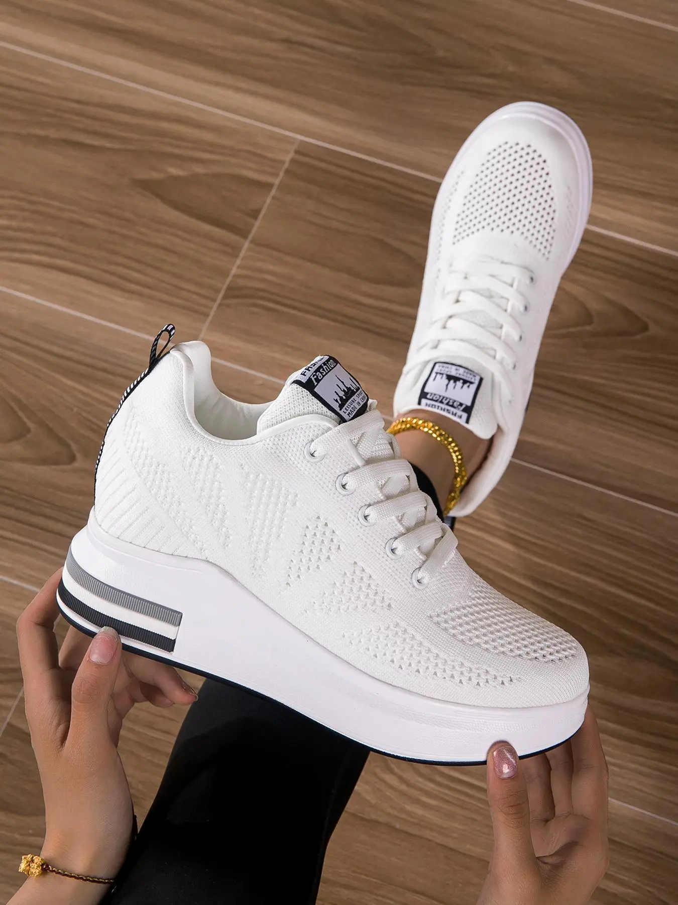 Women's Fashionable Breathable Mesh Sneakers, Casual Comfortable Sports Running Shoes, All-match Round Toe Lace Up Shoes for Daily Wear