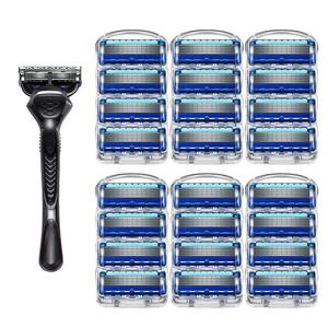 Manual Beard Razor Set, 1 Set Portable Razor Holder & Replacement Head, Professional Shaving Tool for Men, Men's Care Product, Valentine's Day Gift for Men