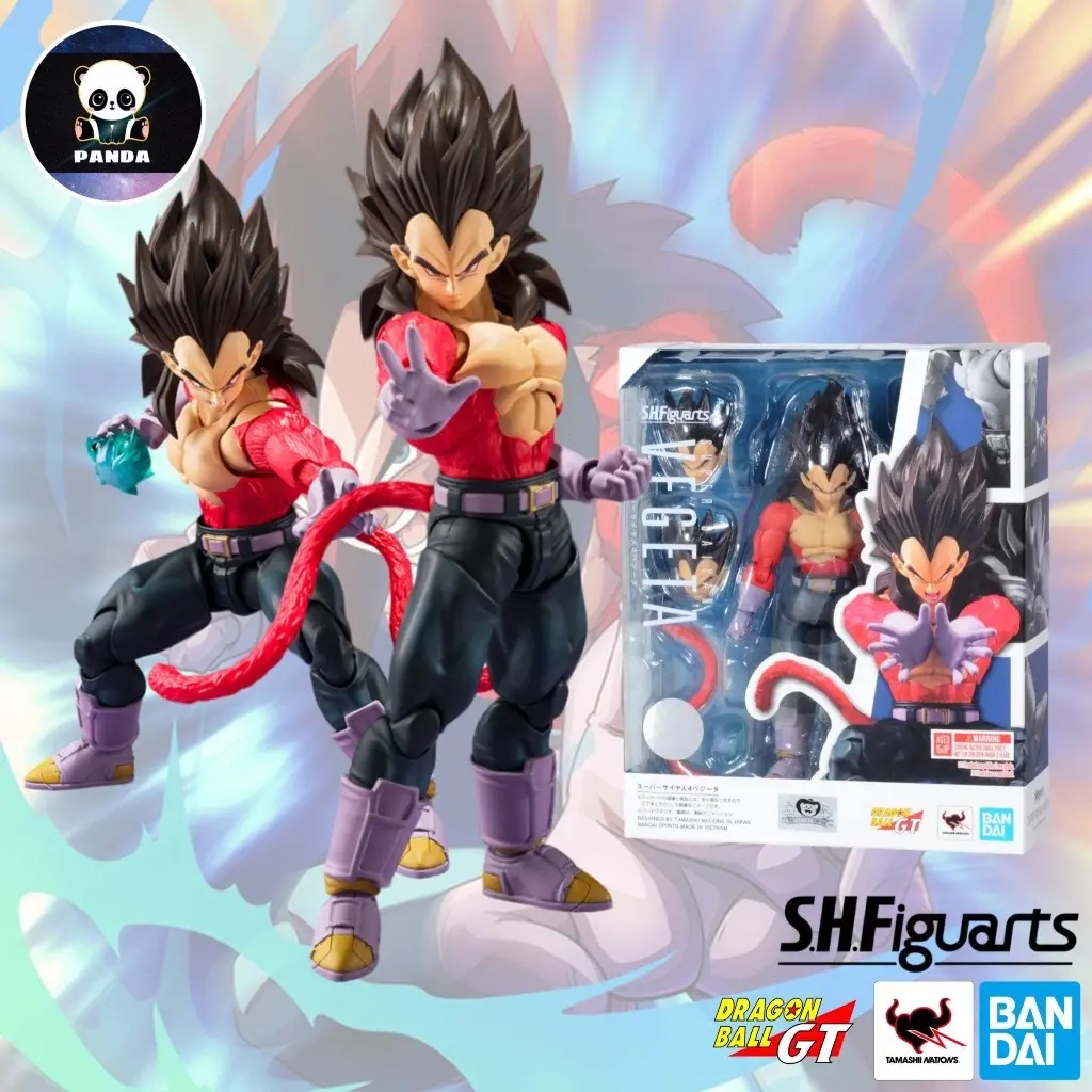 Mô Hình Chính Hãng SHF Vegeta SSJ4 (Super Saiyan 4) Dragon Ball GT Bandai SHFiguarts Scale 1/12 Cao 15cm
