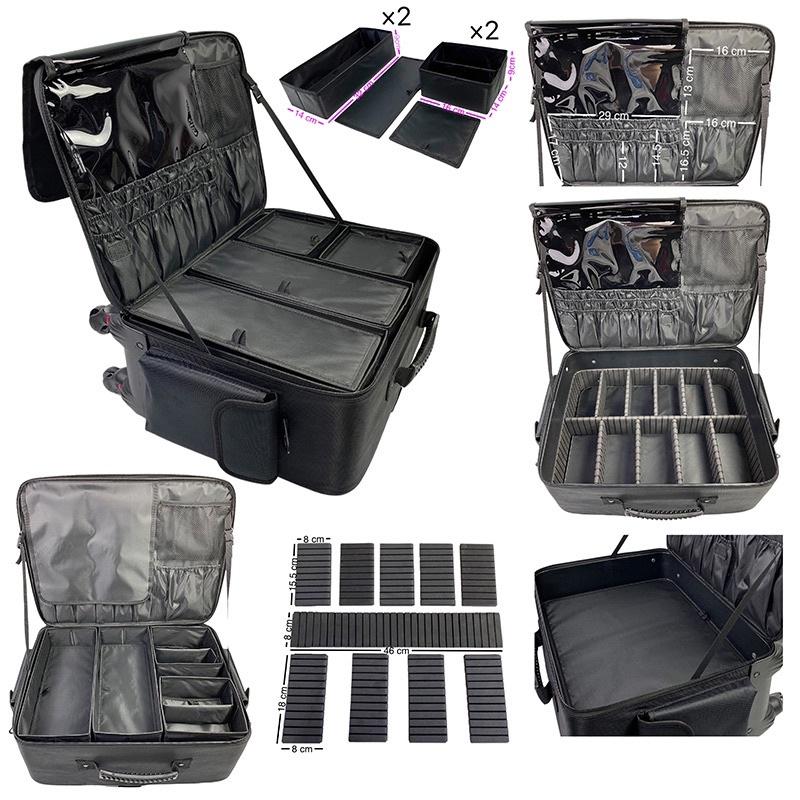 Cốp vải kéo đựng đồ makeup chuyên nghiệp sz 48cm