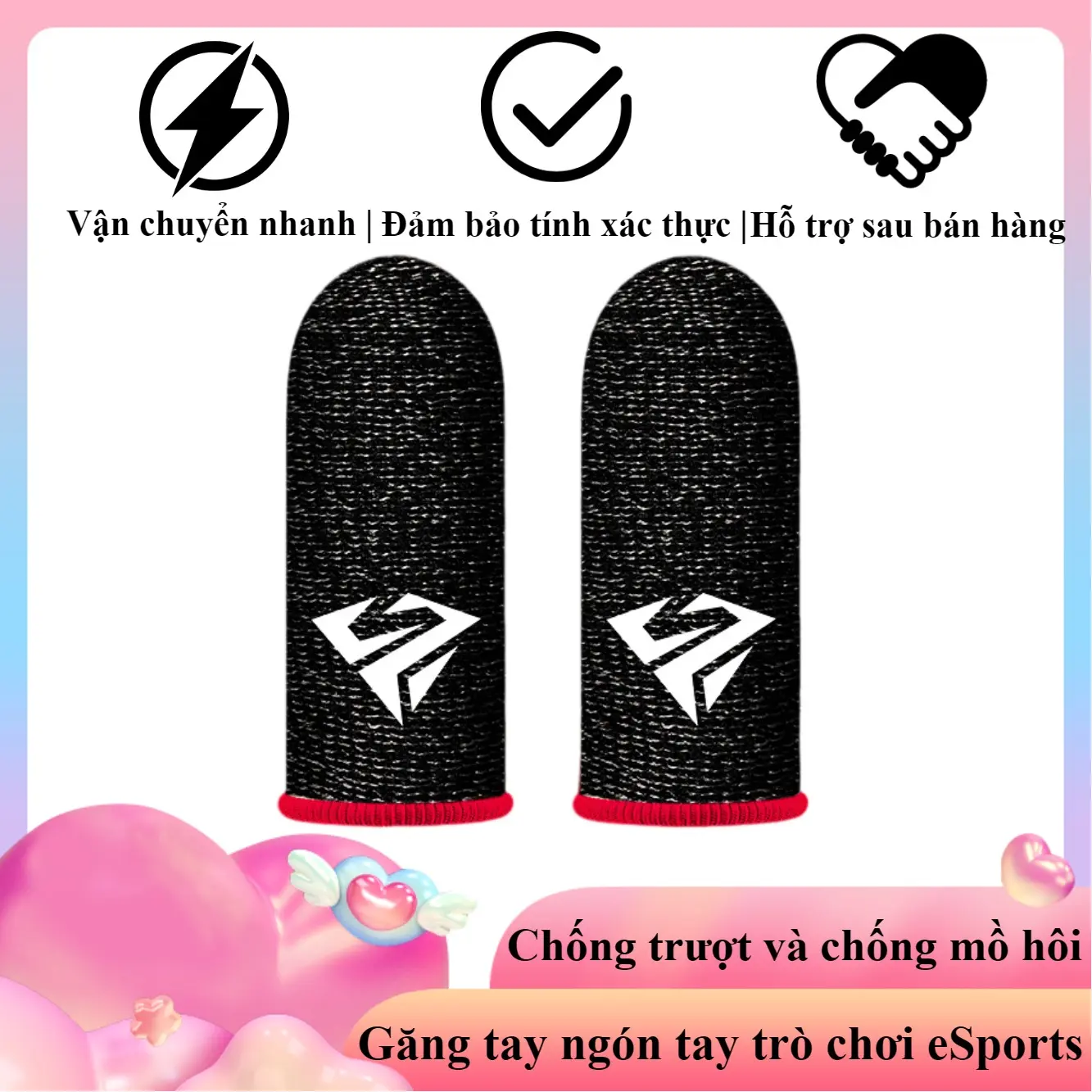 [BÁN CHẠY] Găng Tay Chơi Game Chống Mồ Hôi, Touchscreen, Thoáng Khí, Tăng Độ Nhạy Màn Hình, Phù Hợp PUBG, Liên Quân
