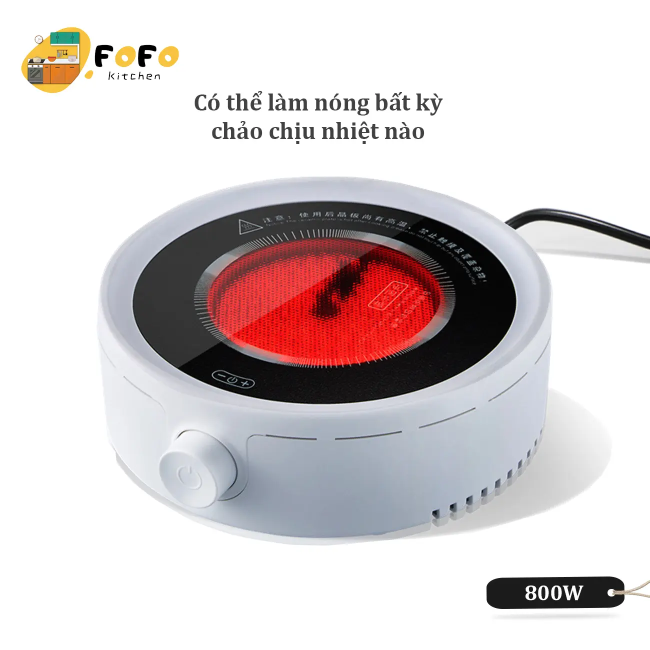 Bếp điện mini đa năng 800W Bếp hồng ngoại mini pha trà pha cà phê Bếp điện hồng ngoại mini du lịch không có tiếng ồn