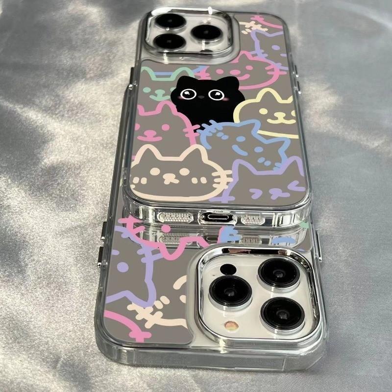 เคสกระจกแมว สไตล์เกาหลี น่ารัก สำหรับ Vivo V50 Lite, Y04, Y29S, Y19E, V50, Y29, Y39, T4X 5G, Y19S, I