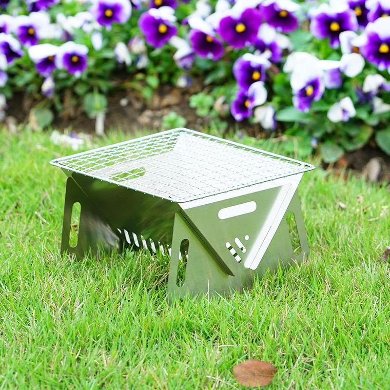 Product Introduction of 1pcs Camping Mini Folding BBQ Grill Charcoal Stove Ventilation Outdoor Oven Portable 50