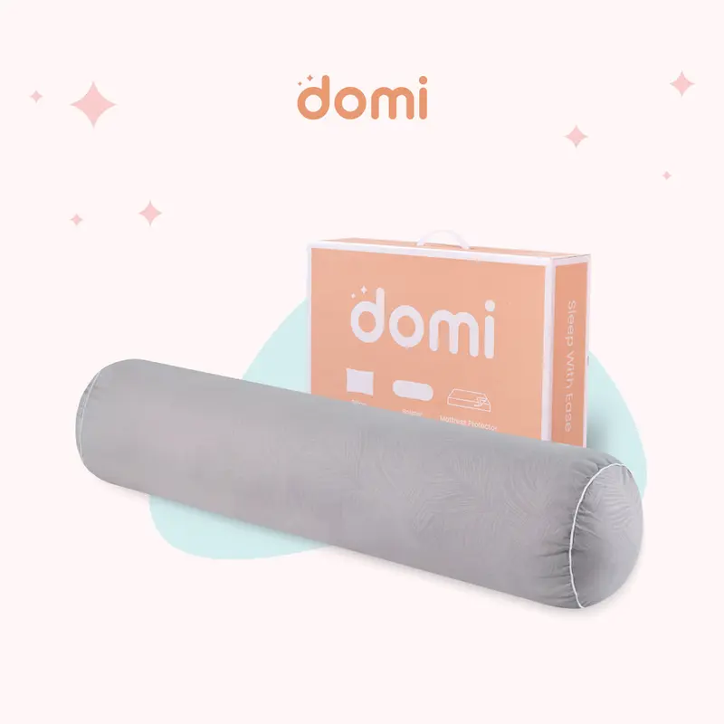 Domi Bantal dan Guling Micro Fiber Pillow Bolster Grey 1