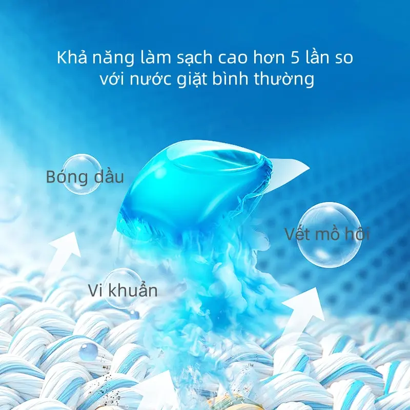 Đa Năng Viên Giặt Túi 10 Viên Giặt Lưu Hương Đậm Sâu Làm Mềm Vải 5 Trong 1 Và Không Gây Kích Ứng Da 2