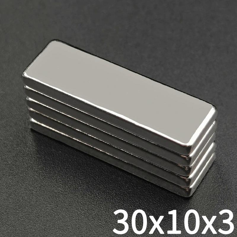 2/5/10/20/50/100Pcs 30x10x3 Block Powerful Neodymium Magnet 30mm X 10mm X 3mm Rectangular Super Strong Magnetic imanes 30*10*3 2