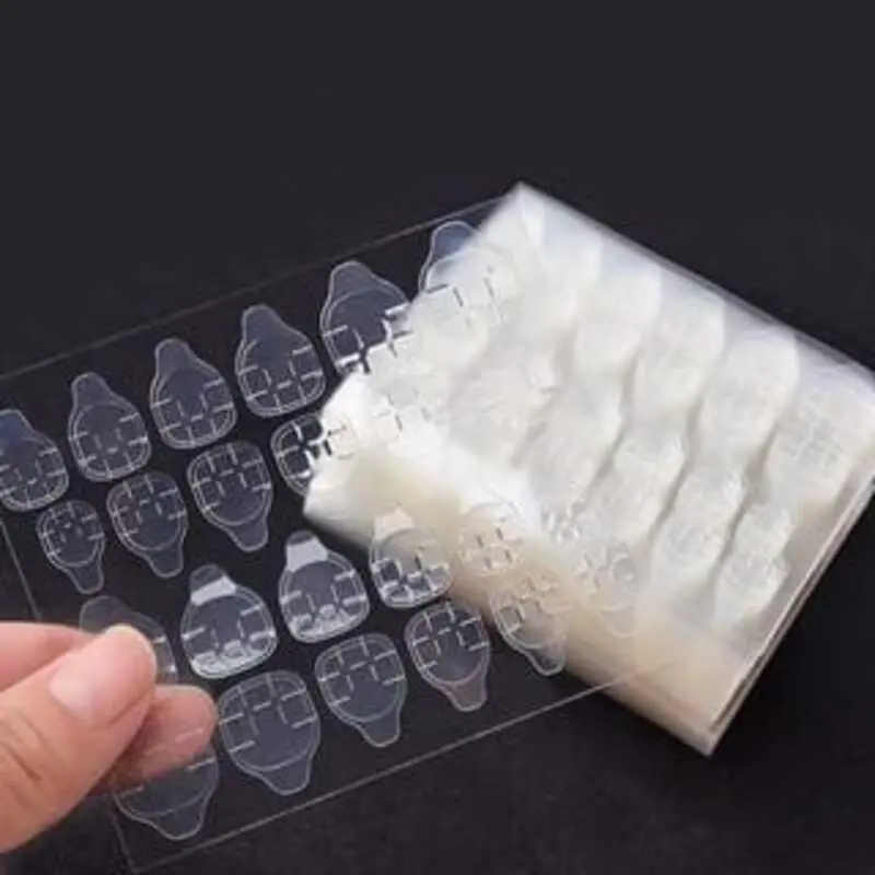 5SET ISI 24PC LEM KUKU FAKE NAILS Art Nail Glue LEM TEMPEL Stiker Silicone Tape Kuku Palsu 3