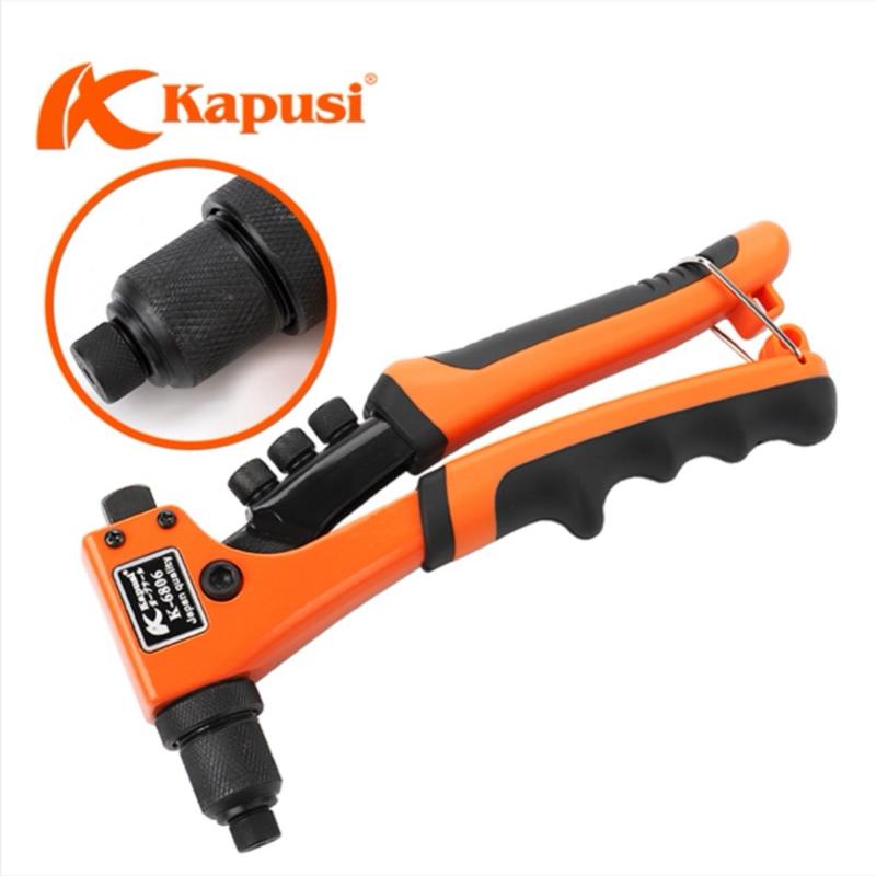 Kìm bấm rút Rive inox trợ lực cao cấp KAPUSI chuẩn Nhật