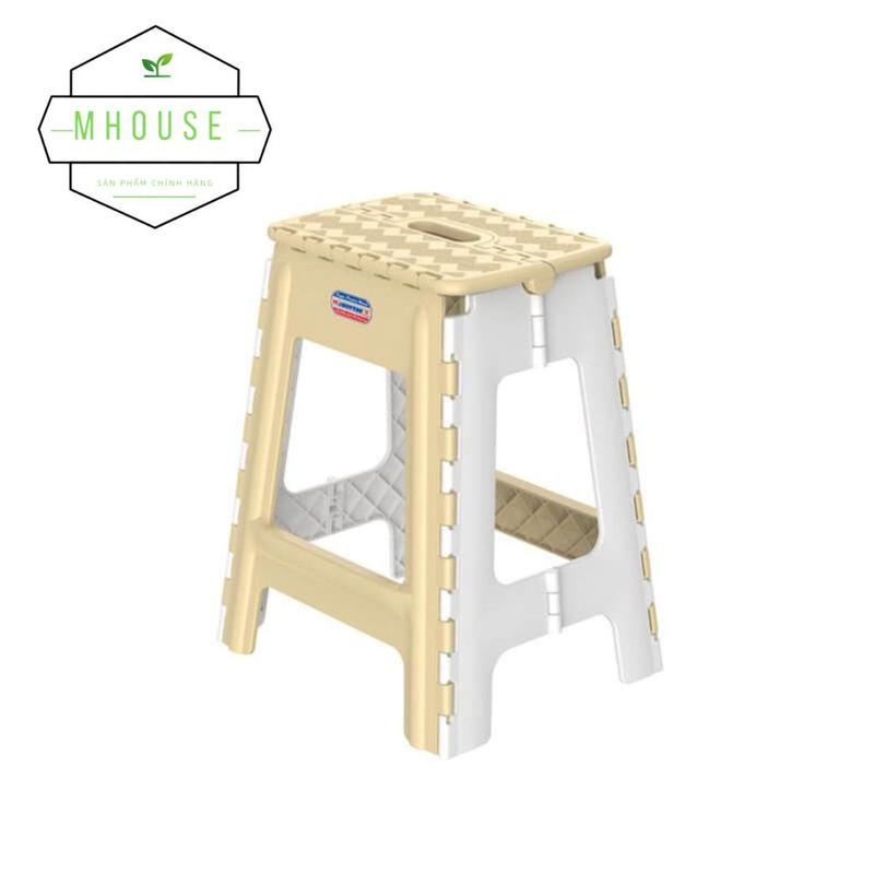 Ghế nhựa xếp cao DUY TAN cao cấp, ghế xếp gấp gọn nhiều màu kícḣ thước 33.7 x 29.2 x 42.4 cm