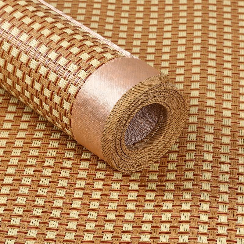 Chiếu điều hoà sợi mây lót lụa cao cấp, chiếu mây tre có chun cài hàng dày đẹp 1m2,1m4,1m5,1m6,1m8