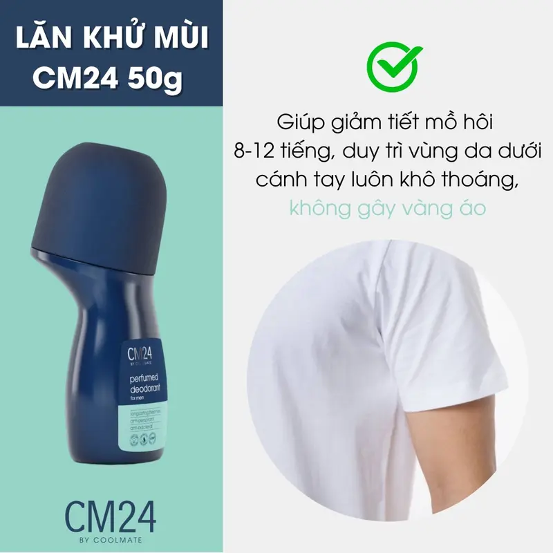 Lăn khử mùi cho nam giới hương nước hoa 50g - thương hiệu CM24 Massage Dưỡng Body Dưỡng Da Body 2