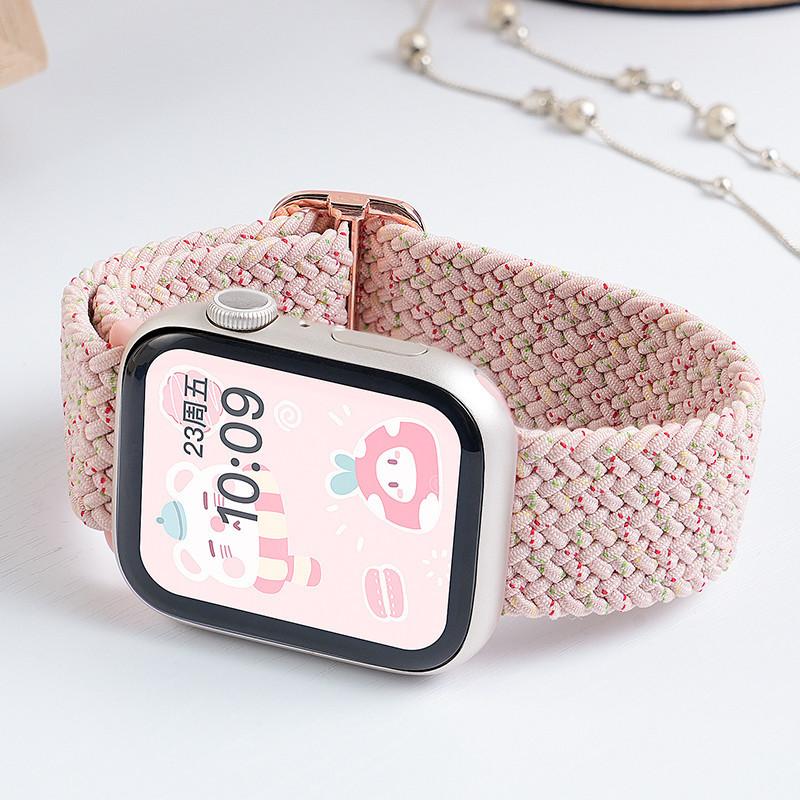 Tali Jam Tangan Sport Braided Nylon Elastic Strap for Apple Watch Ultra/SE 2 Iwatch Series 9 8 7 6 3 5 4 46mm 49 45 41 44 40 42 38mm Scrunchie Band Belt Bracelet Accessories Smartwatch I8 S10 S8 S9 Pro Max T900 T800 Ultra 8 MAX 9 PRO S20 T500 Tali Jam Tangan Sport Braided Nylon Elastic Strap for Apple Watch Ultra/SE 2 Iwatch Series 9 8 7 6 3 5 4 46mm 49 45 41 44 40 42 38mm Scrunchie Band Belt Bracelet Accessories Smartwatch I8 S10 S8 S9 Pro Max T900 T800 Ultra 8 MAX 9 PRO S20 T500