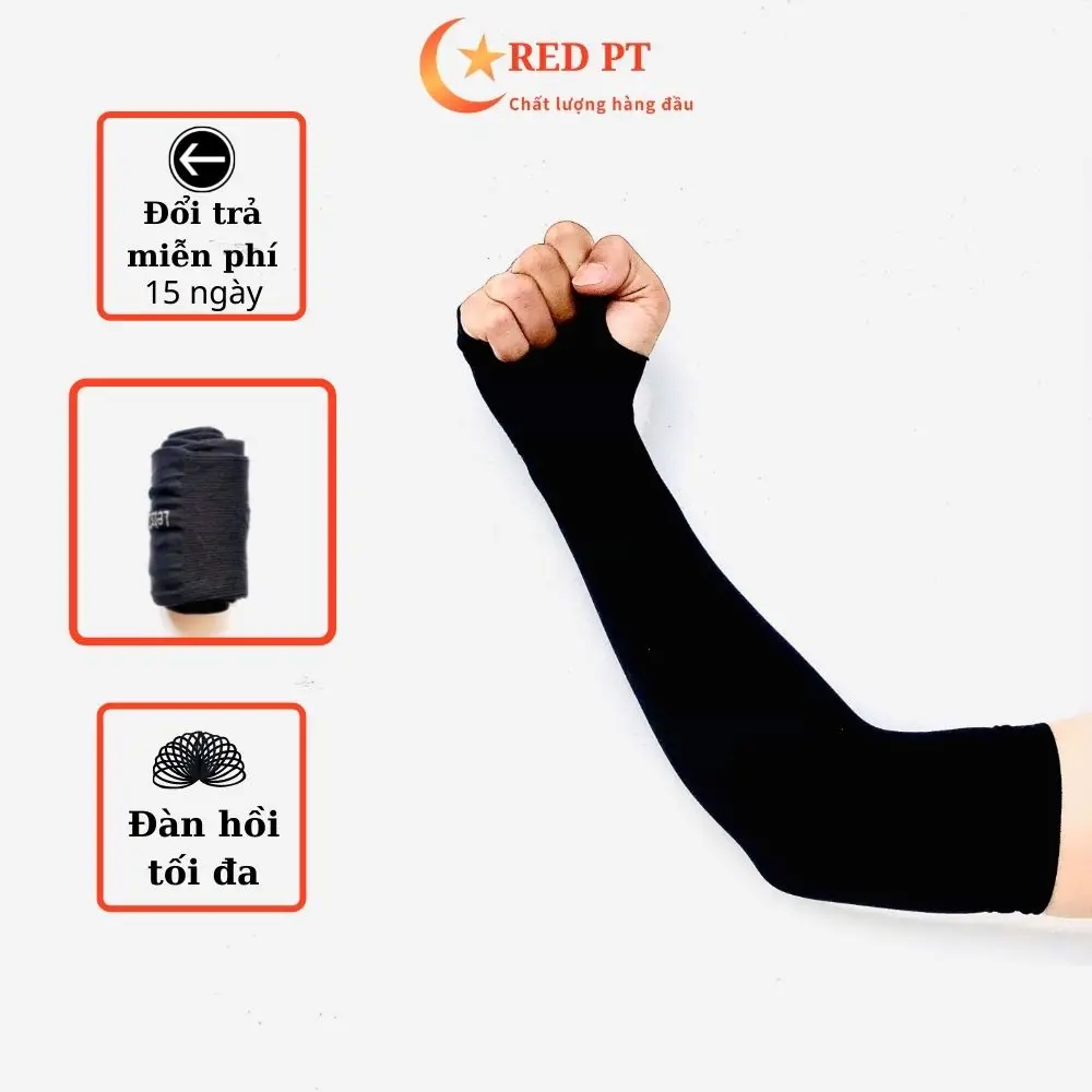 Găng tay chống nắng, bao tay chống nắng dài co dãn cao cho nam nữ RED PT