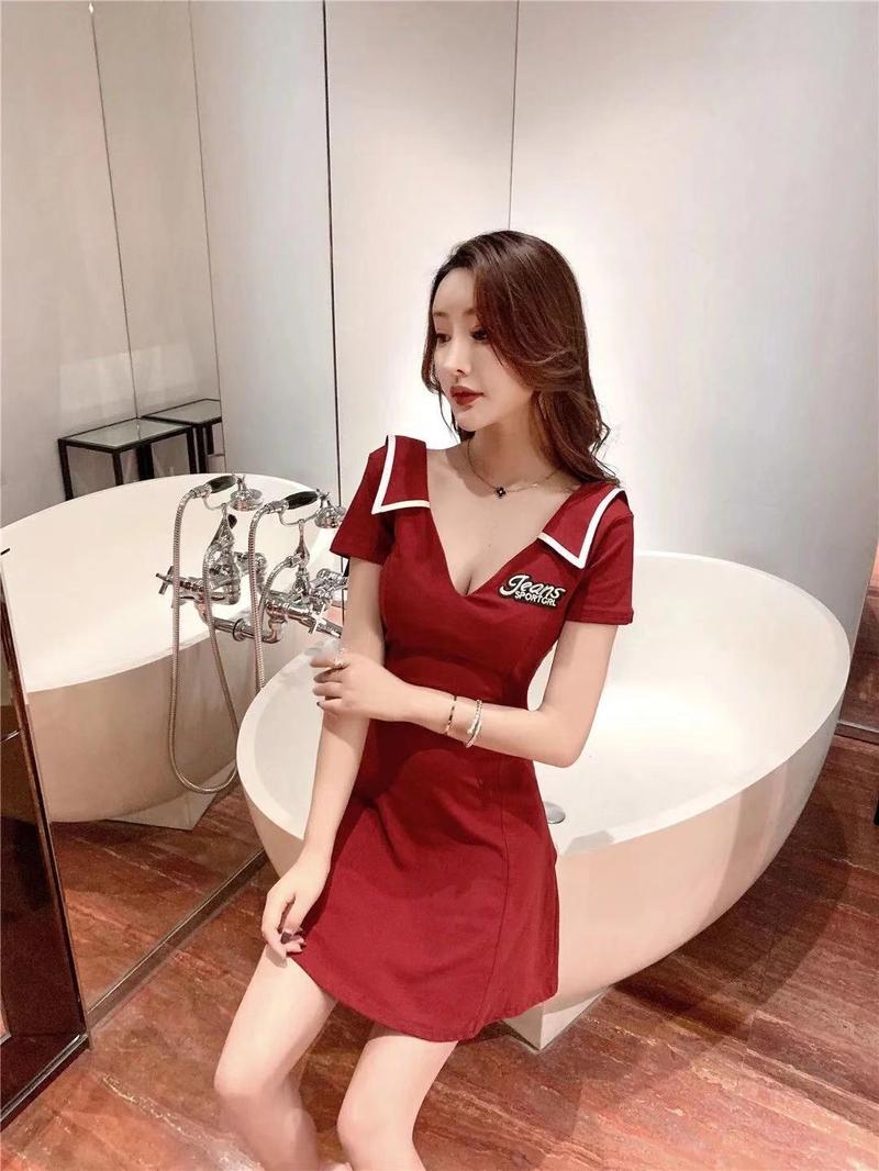 Product Introduction of Váy Chữ A, Phong Cách Hàn Quốc, Thời Trang Và Thanh Lịch, Cổ Điển Hepburn, Dành Cho Nữ, Váy Cổ Chữ V, Mỏng Vừa Vặn, Bó Sát, Hàng Mới Về Mùa Hè 2024 1