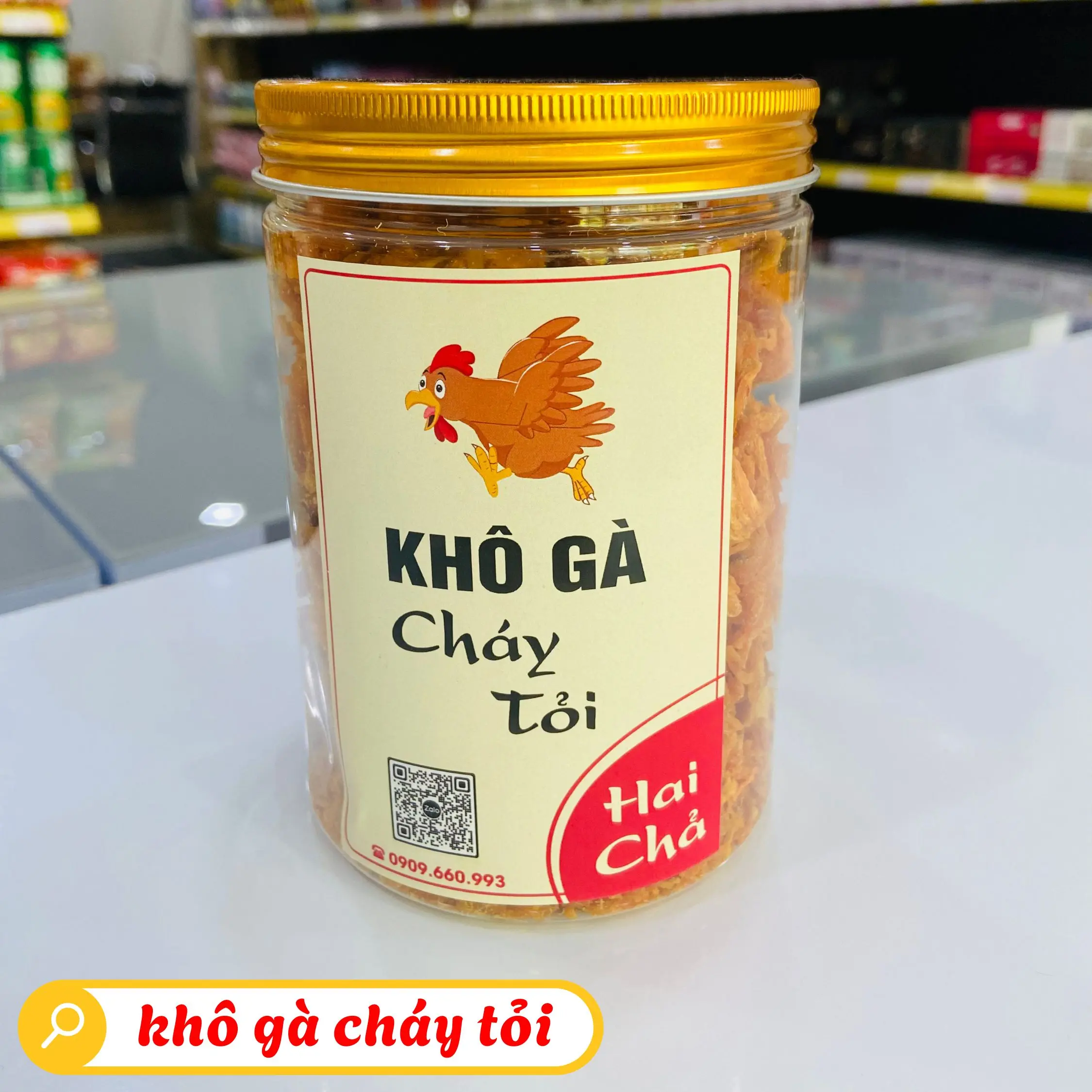 {HAI CHẢ} 500GR KHÔ GÀ TỎI ỚT