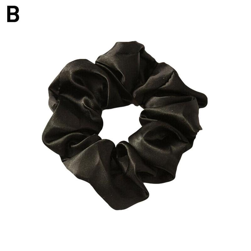 Product Introduction of Lotus Root Pink Dingbu Large Intestine Ring Hair Ring Color Solid Headwear Cloth Set Headstring O0J2 37