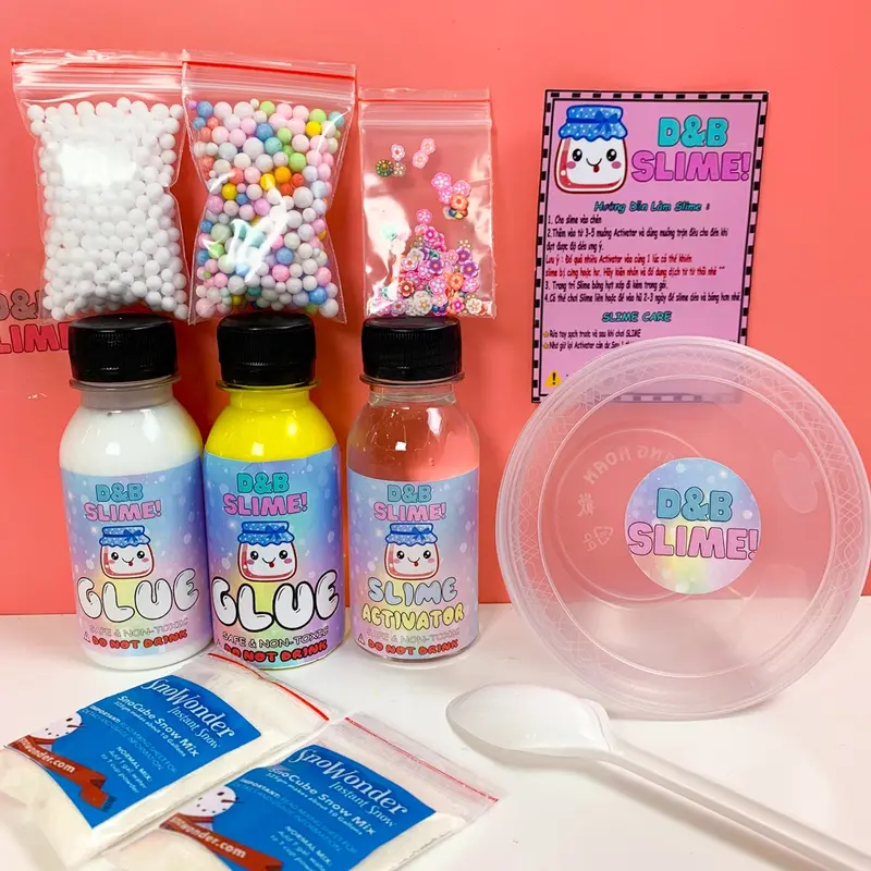 Bộ Kit làm Slime Mây Cao Cấp - Set làm Slime Mây Đủ Màu Gía Rẻ Nhất (Có hướng dẫn đầy đủ) 5