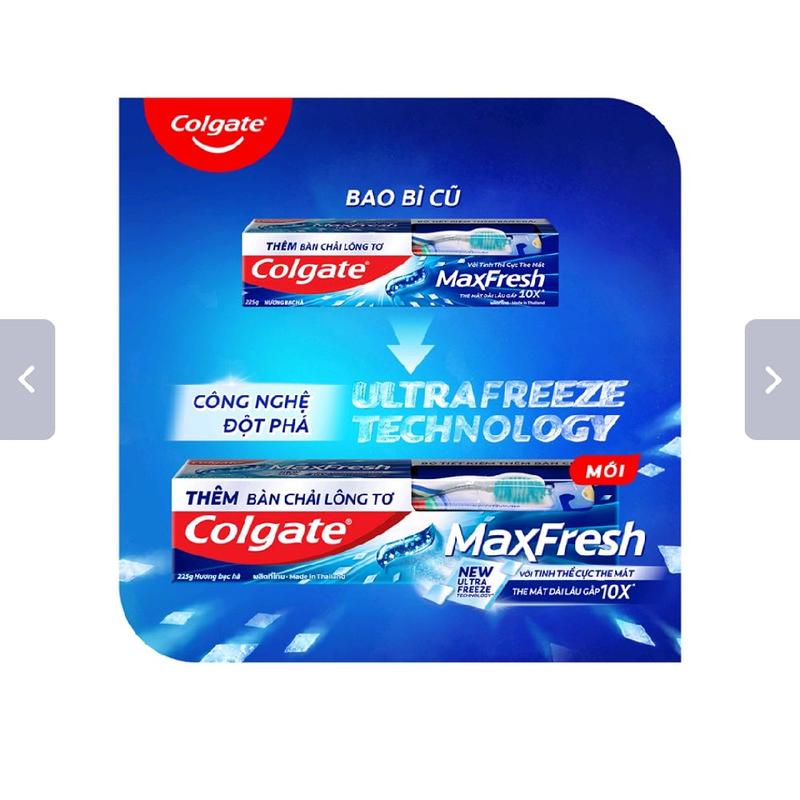 Kem đánh răng Colgate MaxFresh hương bạc hà 225g - Ngừa sâu răng, trắng răng, hơi thở thơm mát 2